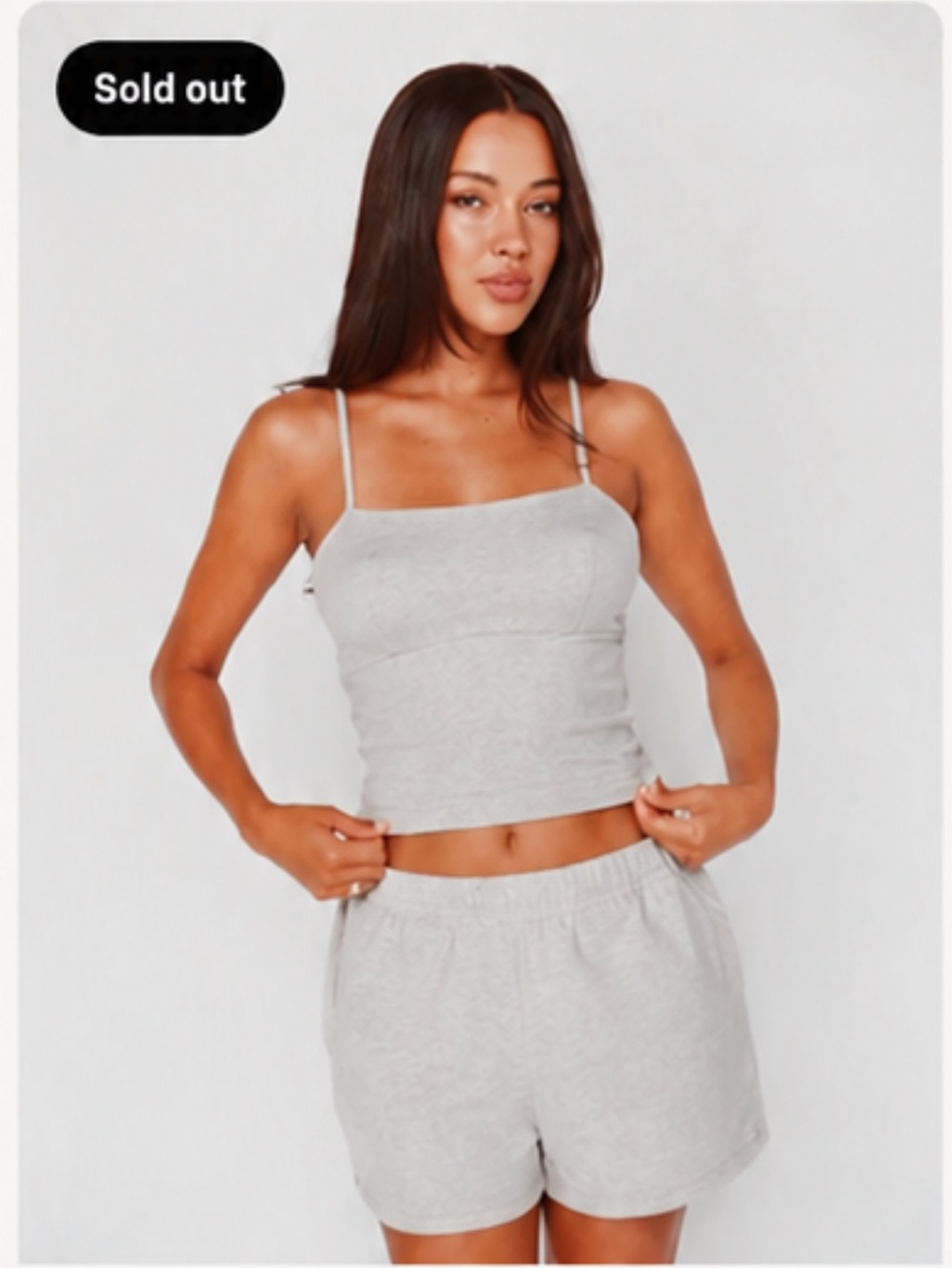 Layere 100% Organic Cotton Shorts Light Gray M NWT